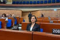 baskan kinay strazburgda avrupa konseyi genel kuruluna katildi