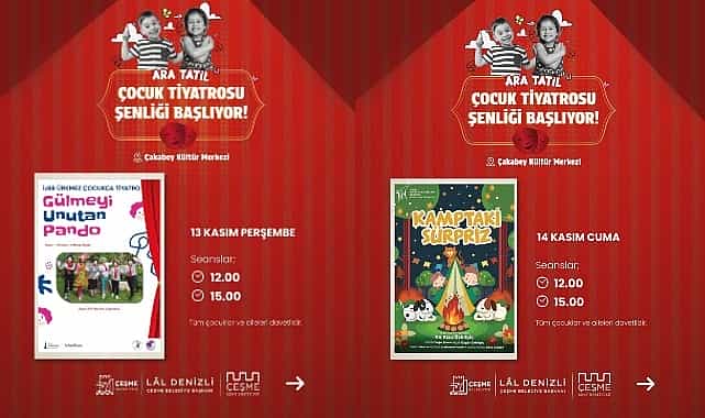 cesme belediyesinden miniklere tiyatro dolu ara tatil