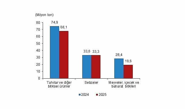 bitkisel uretim istatistikleri 2025