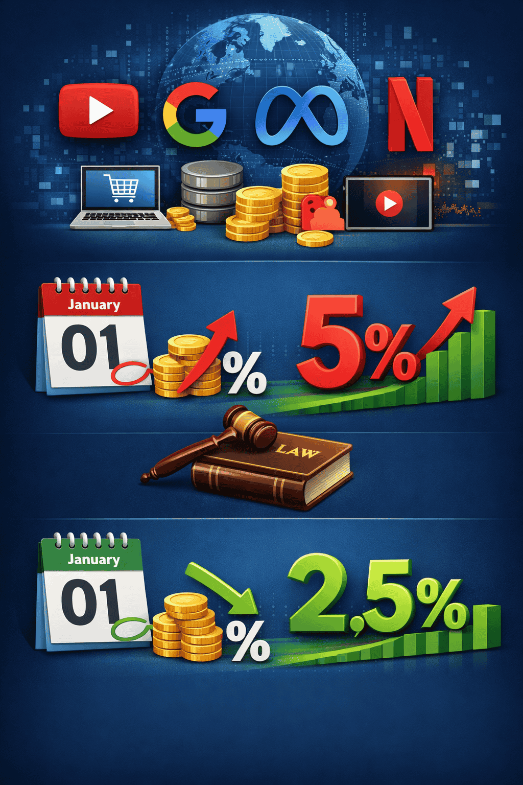 Dijital Hizmet Vergisi Oranlarında Düşüş