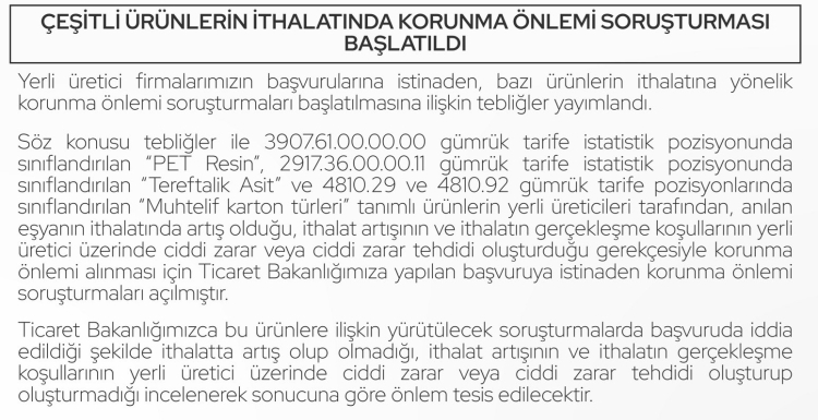 2026 İthalat Politikalarında Yeni Düzenleme